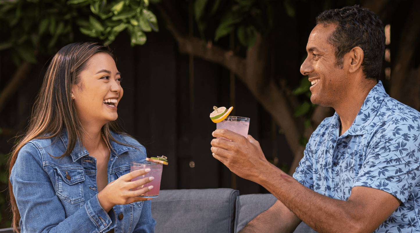 Couple Drinking Mixxers Paloma Recipe